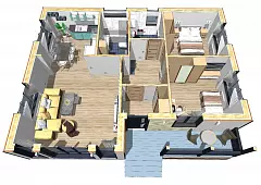 Легенда Prefab 84-1 (ПРЕфаб технология) — Планировка 2