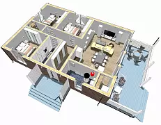 Сиеста К117-1 (Каркасный дом) — Планировка 3