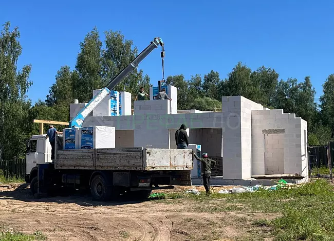 Сириус Г170-2 (Дом из газобетона) — фото строительства