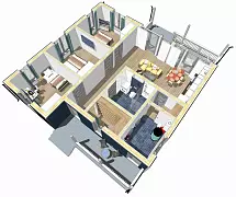 Аквамарин К111-1 (Каркасный дом) — Планировка 3