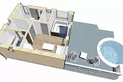 Баня с бассейном К54-1 (д. Какузево) — фото объекта