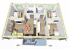 Лаура Prefab 85-1 (ПРЕфаб технология) — Планировка 2