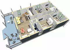 Лагуна Лофт К 239-2Л (Каркасный дом) — Планировка 7