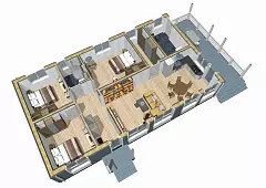 ИД 000724 Анталия К 122-1 (Каркасный дом) — Планировка 3